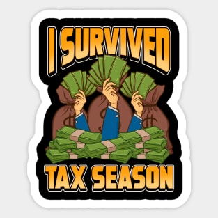 Funny Accounting I Survived Tax Season Accountant Sticker